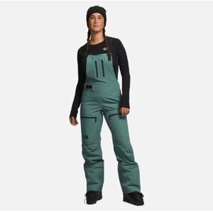The North Face Women's Ceptor Bibs Ski Snow Pants XL Short Dark Sage DryVent 3L
